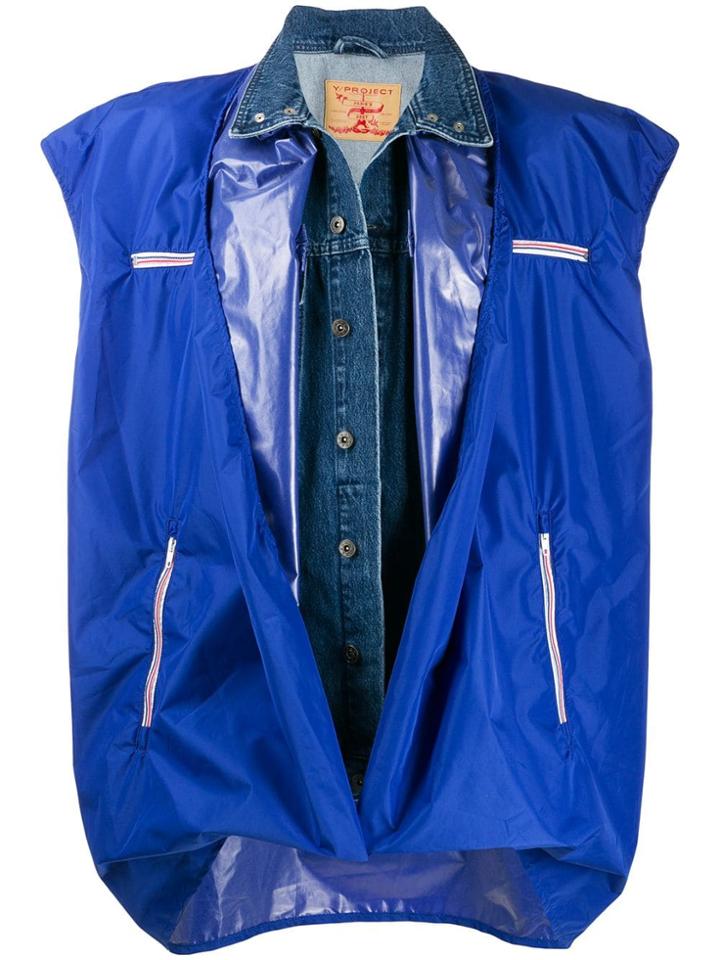 Y/project Contrast Waistcoat - Blue