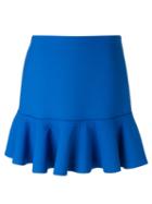 Victoria Victoria Beckham Flounce Skirt, Women's, Size: 8, Blue, Polyamide/polyester/spandex/elastane/silk
