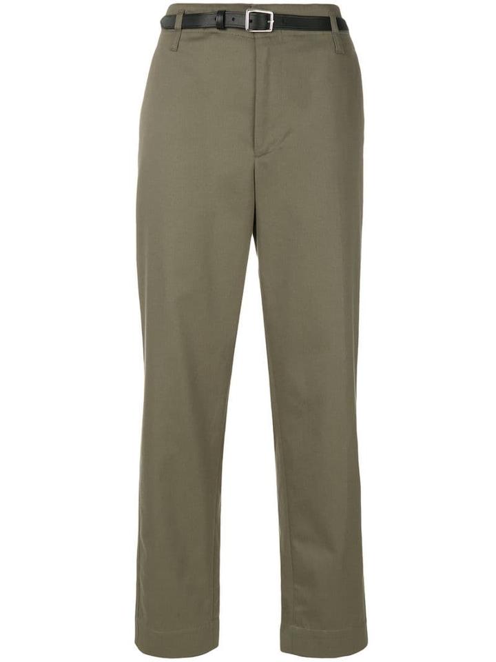 Golden Goose Cropped Chino Trousers - Green