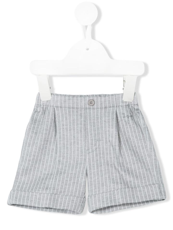 Il Gufo Pinstripe Shorts, Infant Boy's, Size: 6 Mth, Grey