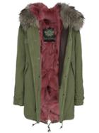 Mr & Mrs Italy Mourmsky Fur Lined Parka Coat - Green