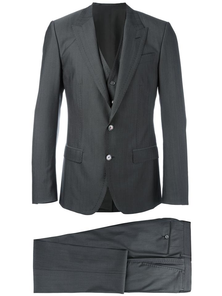 Dolce & Gabbana - Formal Suit - Men - Silk/viscose/virgin Wool - 50, Grey, Silk/viscose/virgin Wool