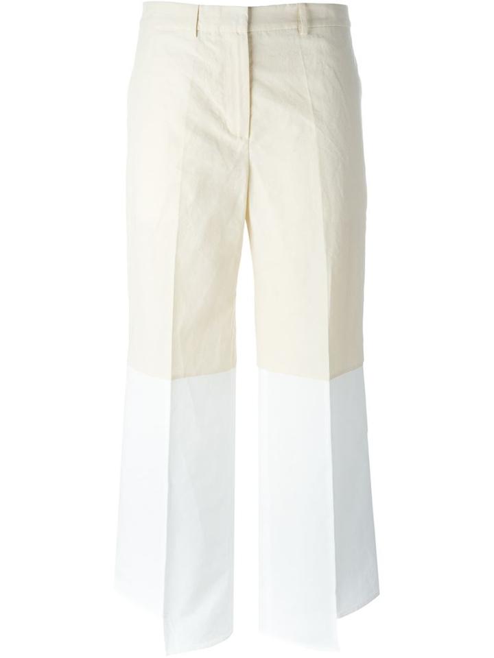 Ports 1961 Two Tone Pleated Straight Leg Trousers