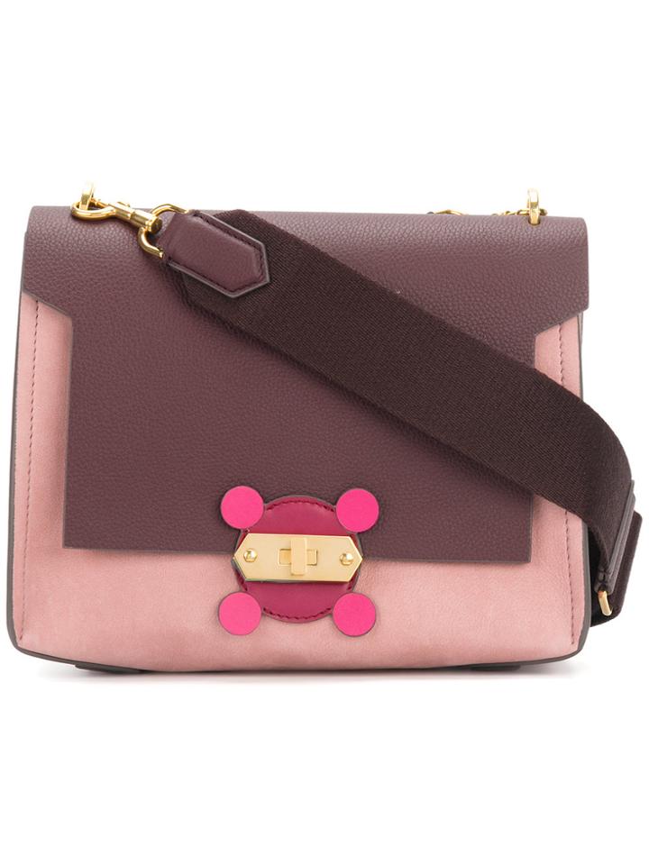 Anya Hindmarch Fur Handle Shoulder Bag - Pink & Purple