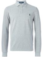 Polo Ralph Lauren Long Sleeve Polo Shirt, Men's, Size: Medium, Grey, Cotton