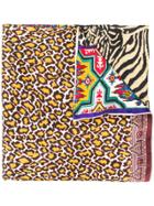 Pierre-louis Mascia Leopard Print Scarf - Yellow