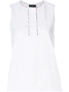 Piazza Sempione Embellished Detail Tank Top - White
