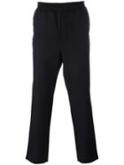 Ami Alexandre Mattiussi Straight Leg Trackpants, Men's, Size: 44, Black, Polyester/wool