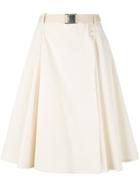 Lemaire Pleated A-line Skirt - White