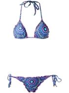 Sub Triangle Bikini Set, Women's, Size: Medium, Blue, Spandex/elastane/polyimide
