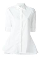 Neil Barrett Peplum Hem Shirt, Women's, Size: L, White, Cotton/spandex/elastane/polyimide