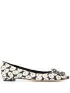 Manolo Blahnik Embellished Ballerina Shoes - Black