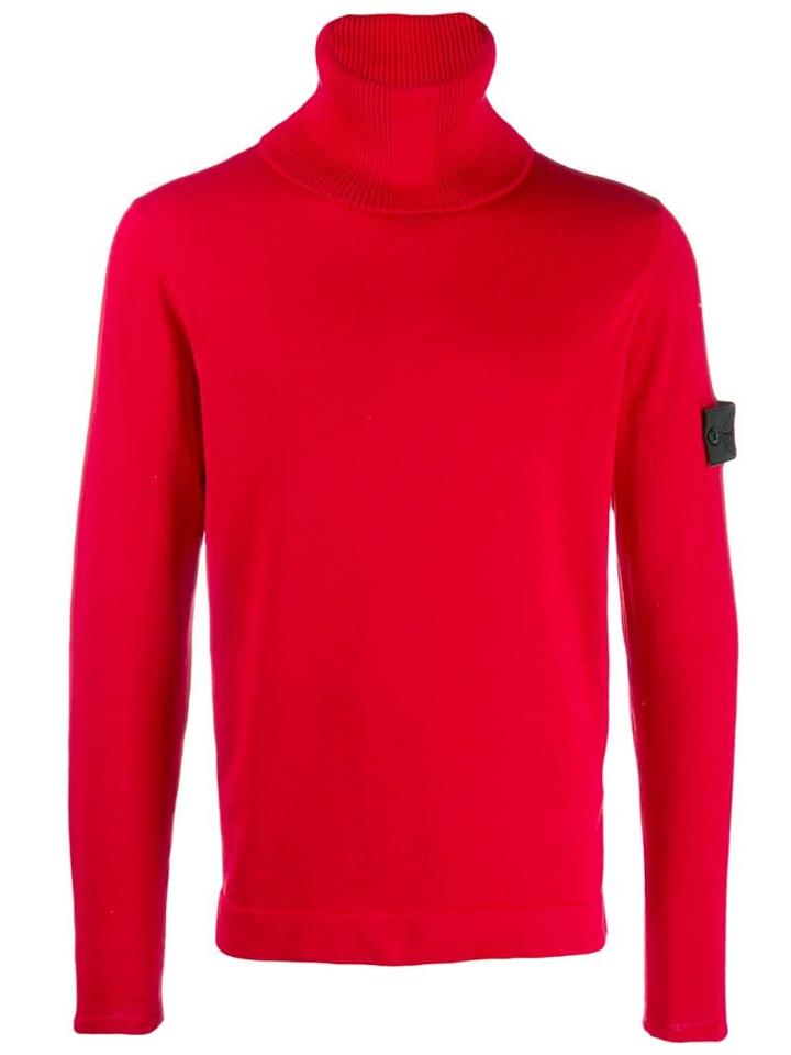 Stone Island Shadow Project Roll Neck Jumper - Red