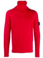 Stone Island Shadow Project Roll Neck Jumper - Red