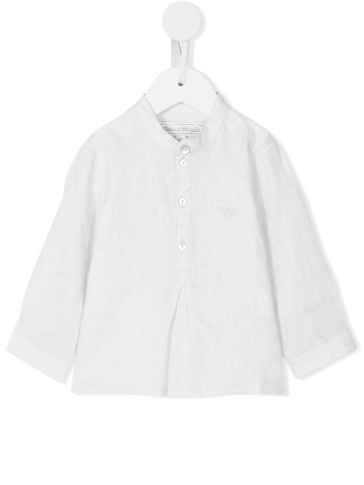 Tartine Et Chocolat - Henley Shirt - Kids - Linen/flax - 24 Mth, Blue