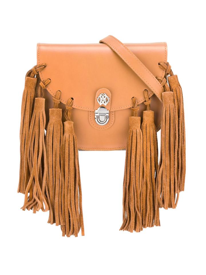 Roberto Cavalli Kids - Fringed Shoulder Bag - Kids - Leather/suede - One Size, Brown