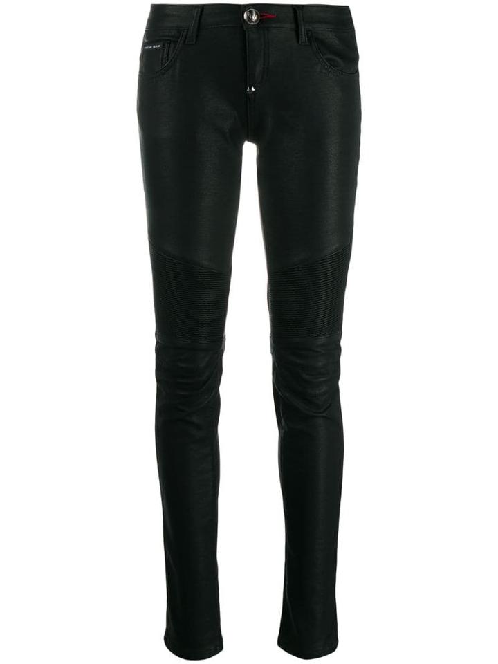 Philipp Plein Statement Biker Trousers - Black