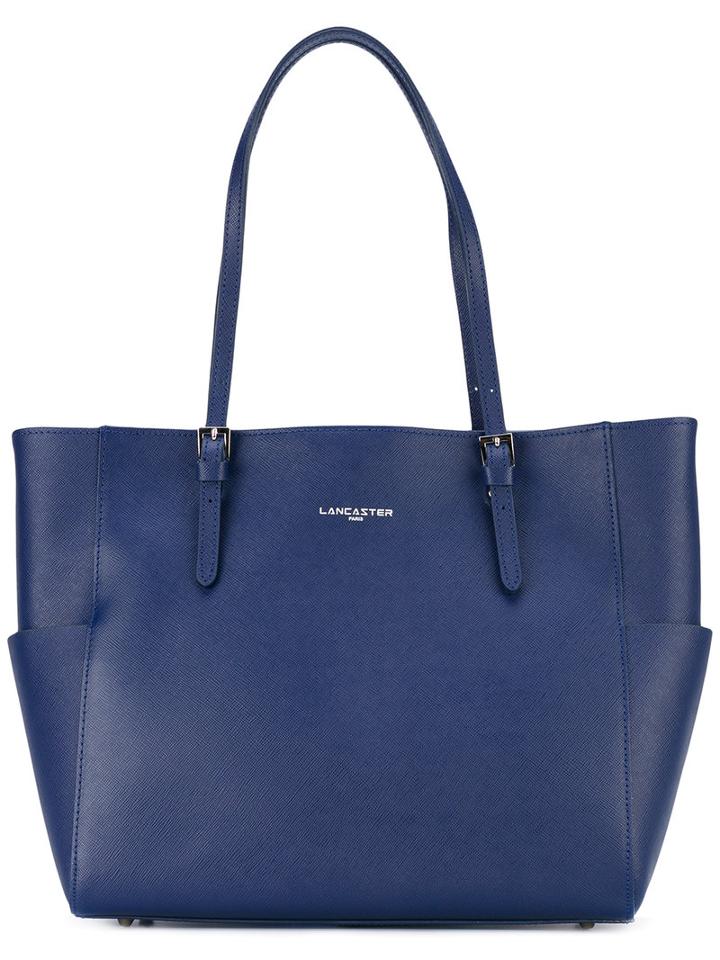 Lancaster - Lateral Pockets Shopping Bag - Women - Leather - One Size, Blue, Leather