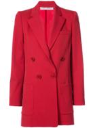 Oscar De La Renta Double Breasted Jacket - Red