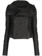 Rick Owens Fitted Biker Jacket - Black