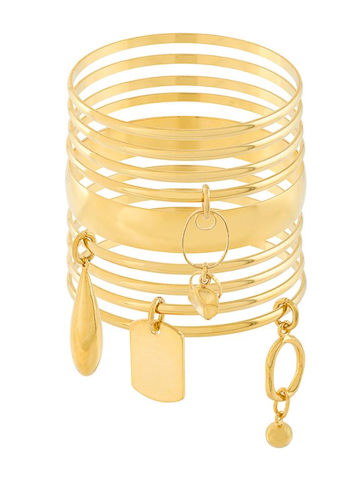 Mounser Modernist Charm Bracelet Stack - Metallic