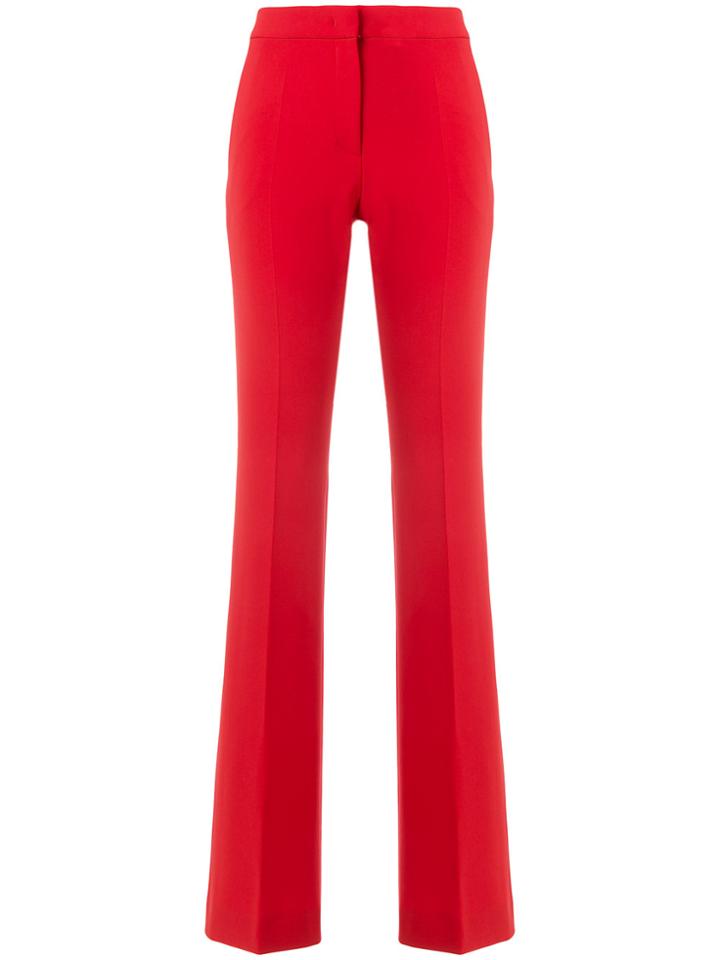 Moschino High Waisted Wide Leg Trousers - Red