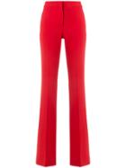 Moschino High Waisted Wide Leg Trousers - Red