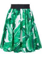 Dolce & Gabbana Leaf Print Full Skirt