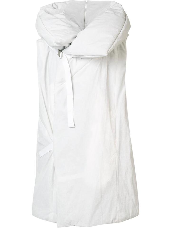 Nil0s Oversized Hooded Gilet, Men's, Size: 2, White, Cotton/nylon