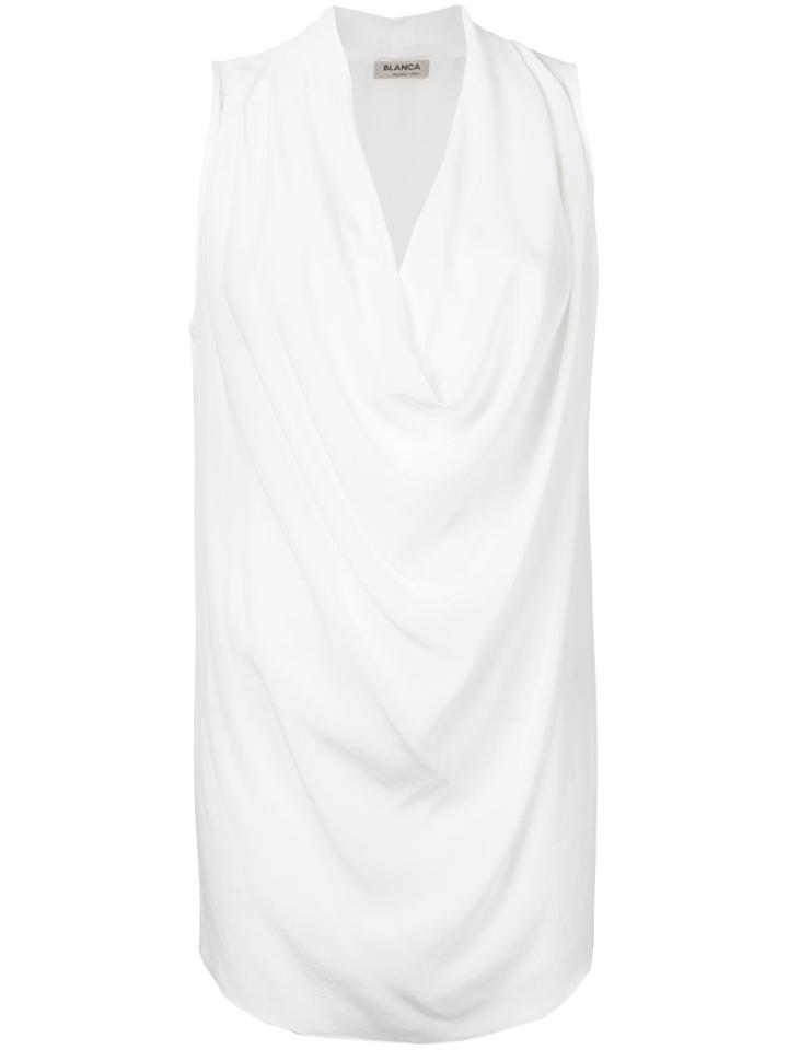 Blanca Cowl-neck Tank Top - White