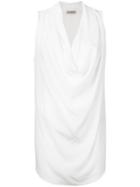 Blanca Cowl-neck Tank Top - White
