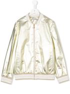 Baby Dior Teen Metallic Bomber Jacket
