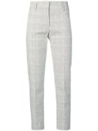 Piazza Sempione Micro Squares Print Trousers - White
