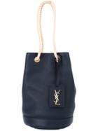 Saint Laurent - Cord Bucket Tote - Women - Calf Leather - One Size, Blue, Calf Leather