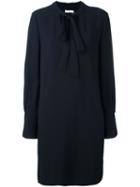 Chloé Neck Tie Dress, Women's, Size: 40, Blue, Acetate/viscose/silk