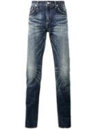 Uniform Experiment Faded Slim-fit Jeans, Men's, Size: 32, Blue, Cotton/polyurethane