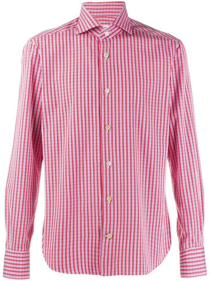 Kiton Checkered Print Shirt