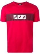 Fendi Printed Ff Logo T-shirt - Red