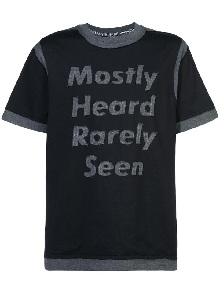Mostly Heard Rarely Seen Logo Patch T-shirt - Black