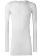 Rick Owens Long Length T-shirt - White
