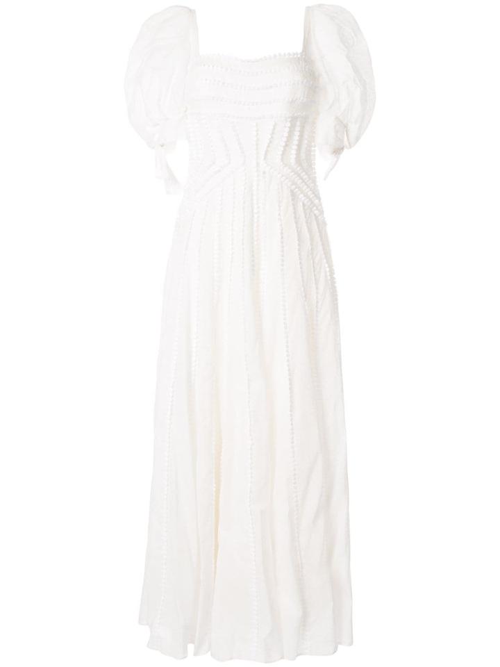 Rachel Gilbert Loni Puff Sleeve Maxi Dress - White