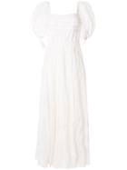 Rachel Gilbert Loni Puff Sleeve Maxi Dress - White