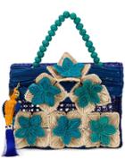 Mercedes Salazar Flowers Handbag - Blue