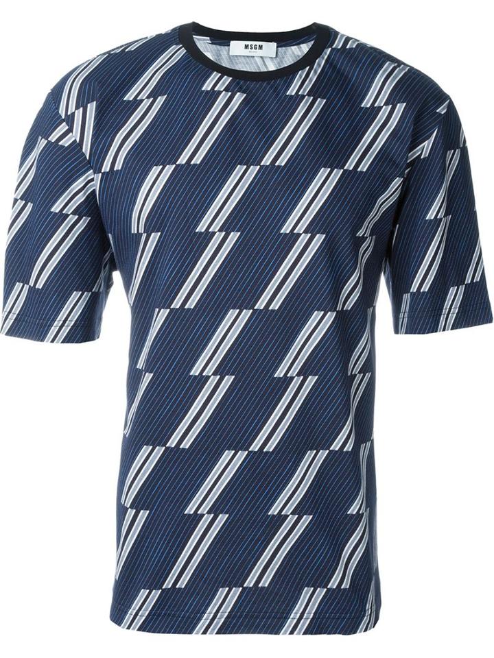 Msgm All Over Print T-shirt
