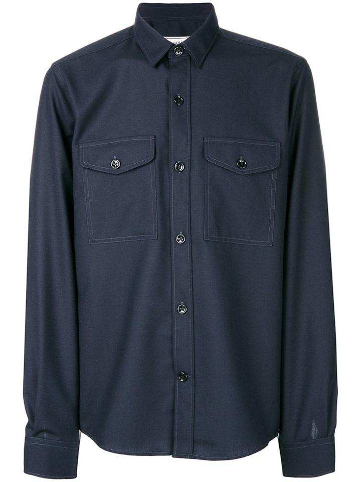 Ami Alexandre Mattiussi Buttoned Overshirt - Blue