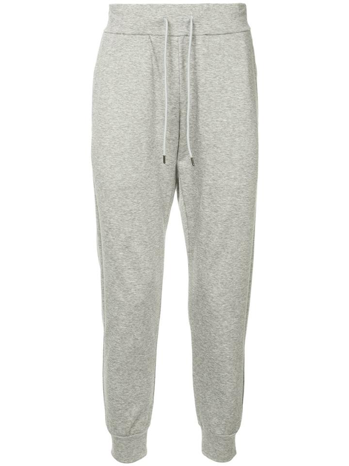 Attachment Drawstring-waist Track Pants - Grey