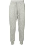 Attachment Drawstring-waist Track Pants - Grey