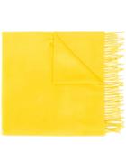 Begg & Co Fringed Cashmere Scarf - Yellow