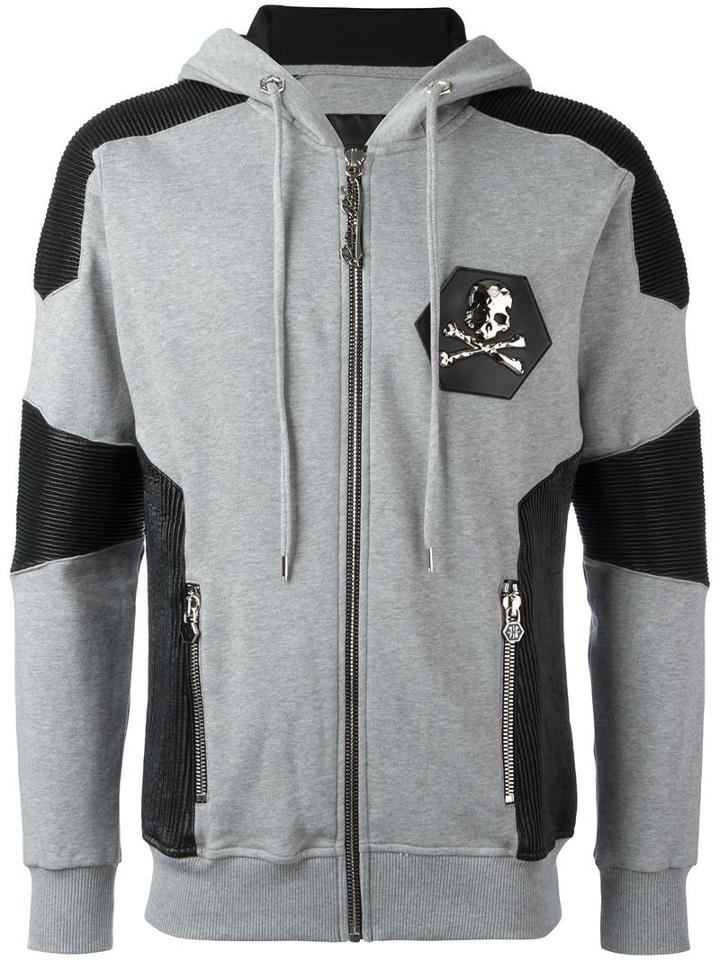 Philipp Plein Native Hoodie, Men's, Size: Small, Grey, Cotton/polyurethane/polyester