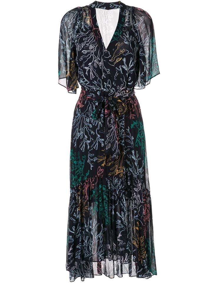 Ginger & Smart Illustrate Wrap Dress - Blue